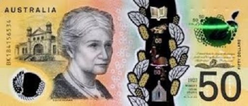 Counterfeit Australian 50 dollar notes