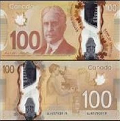 counterfeit 100 Canadian dollars