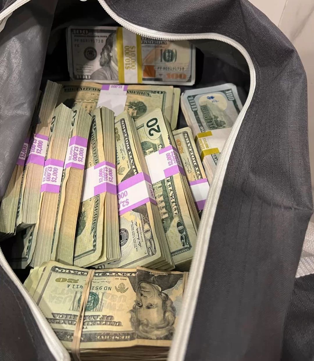 Dollar bills in Tashkent